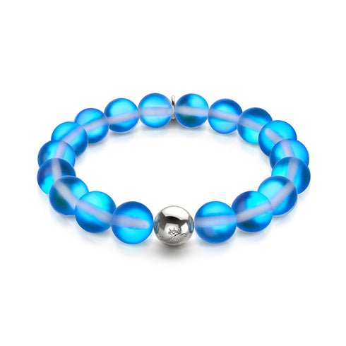 Saphir | Silber | Meerjungfrau Glas Statement Armband